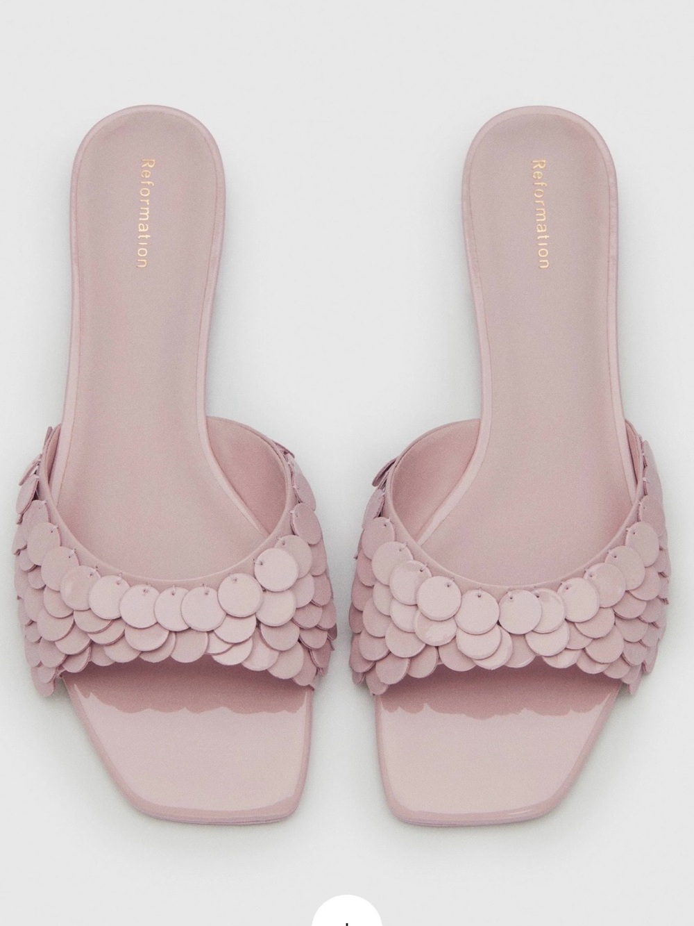 Reformation Imogen Flat Sandal Pink - Size 8